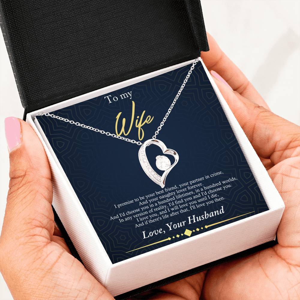 To My Wife - Your Naughty Lover Forever - Necklace