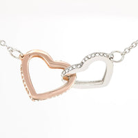 Load image into Gallery viewer, To My Granddaughter - If Ever There is Tomorrow - Interlocking Heart Necklace
