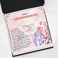 Load image into Gallery viewer, To My Granddaughter - If Ever There is Tomorrow - Interlocking Heart Necklace
