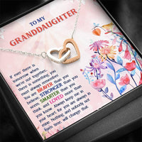 Load image into Gallery viewer, To My Granddaughter - If Ever There is Tomorrow - Interlocking Heart Necklace
