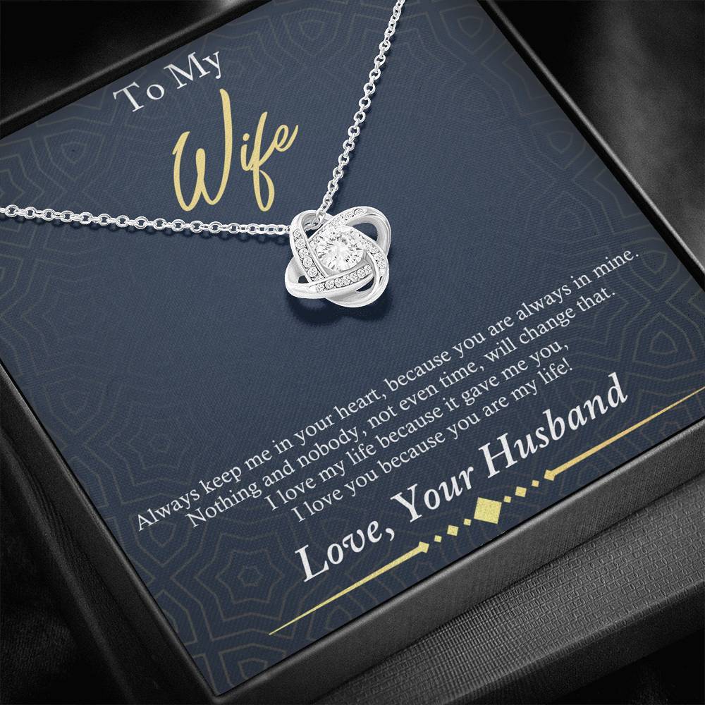 To My Wife - Always Keep Me In Your Heart - Necklace